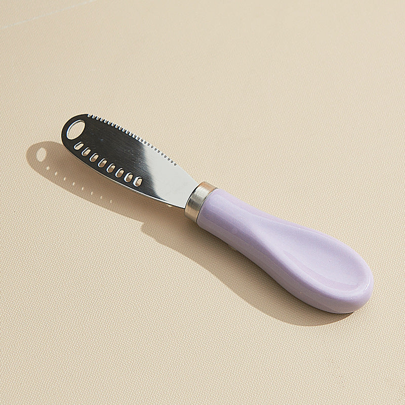 Ceramic Handle Spreader Knife – Stainless Steel Butter and Cheese Knife