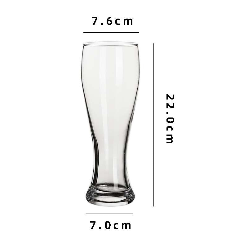 Curved Waist Beer Glass Tall Clear Craft Beer Drinking Cup
