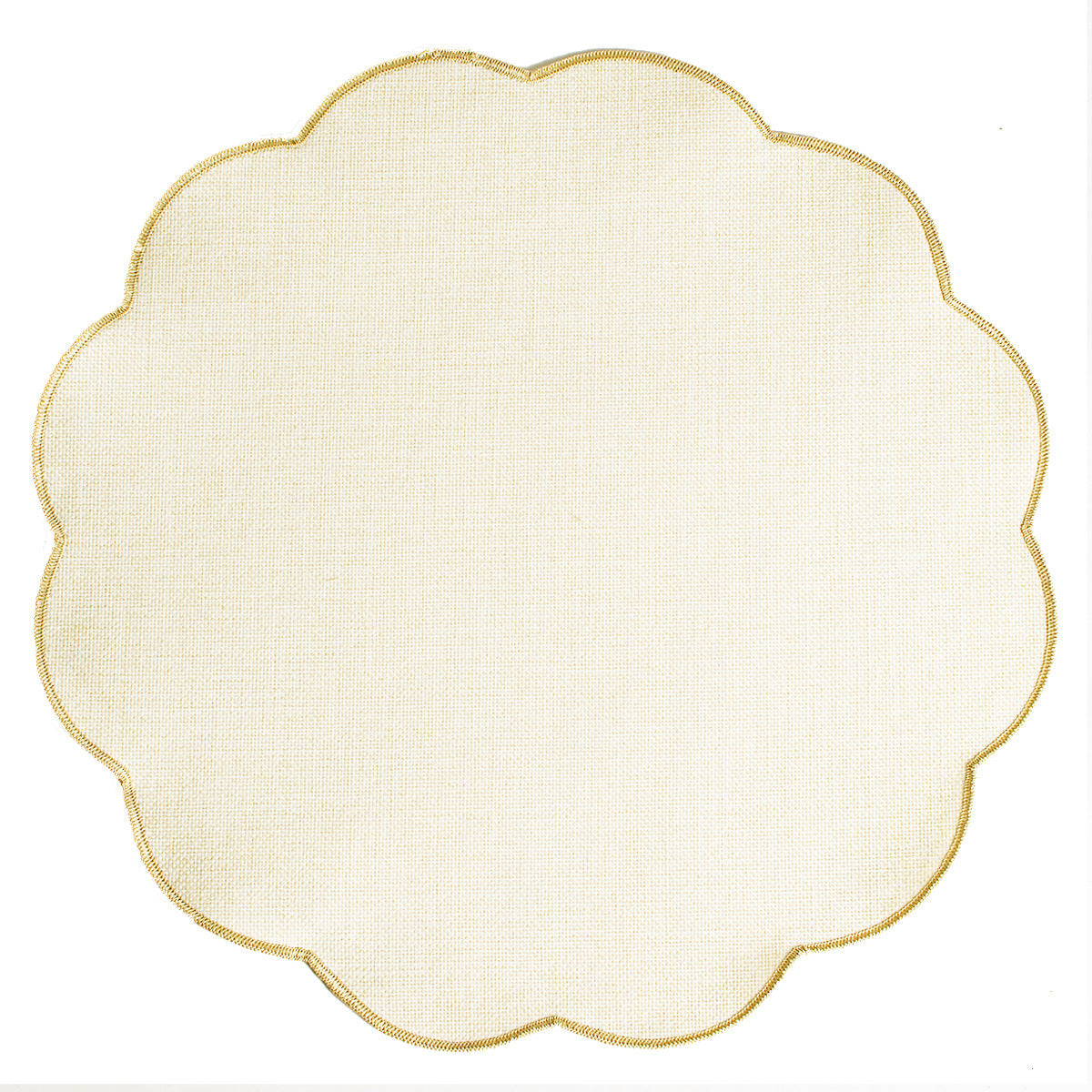 Scalloped Round Placemat – Woven Table Mat for Dining Tables, Plates & Home Table Settings