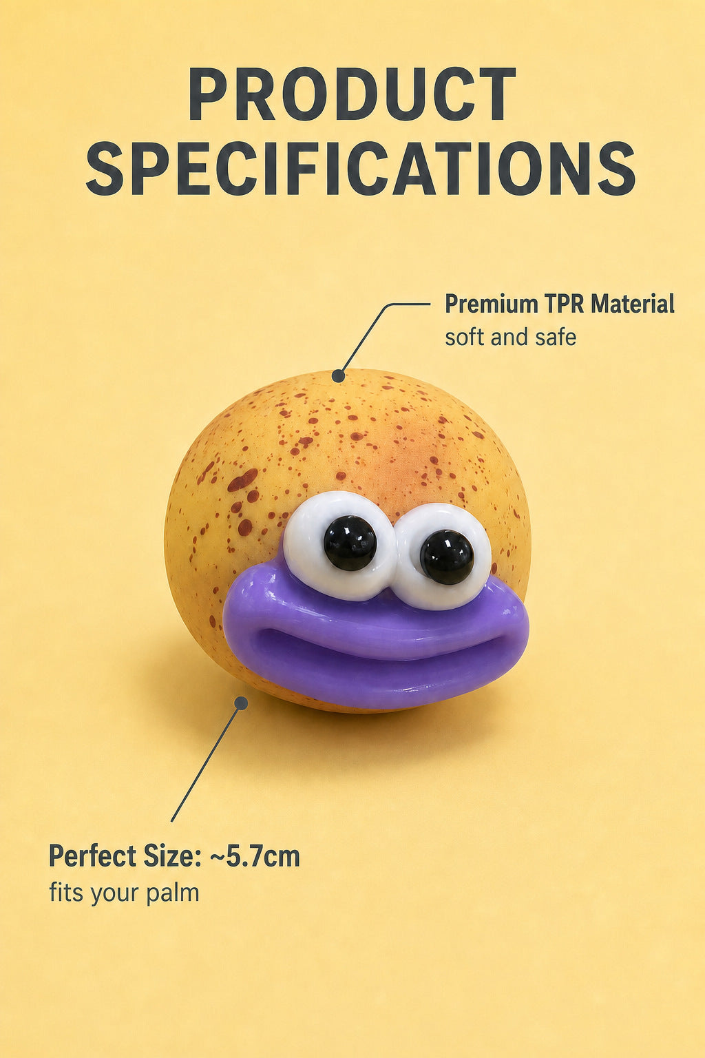 Funny Big Mouth TPR Squeeze Ball Sensory Fidget Toy