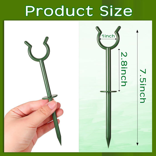 Garden Hose Holder Stakes โ Heavy Duty Ground Support Clips for Water Hose Organization, Lawn & Garden Use