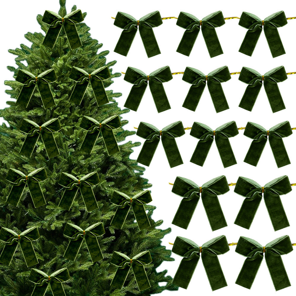 Velvet Christmas Bows Festive Ribbon Decorations for Christmas Trees Wreaths and Holiday Crafts