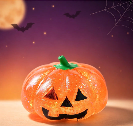 Halloween Pumpkin Squishy Toy, Jack-oโ-Lantern Stress Relief Toy