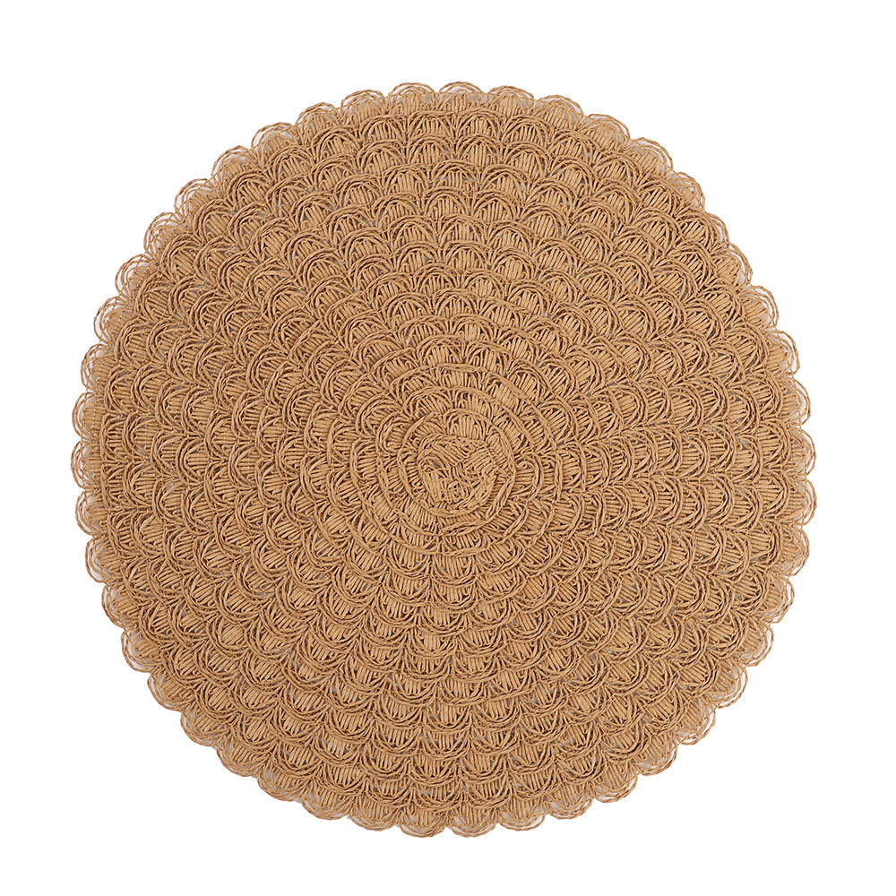 Round Textured Placemat 38cm, Decorative Dining Table Mat
