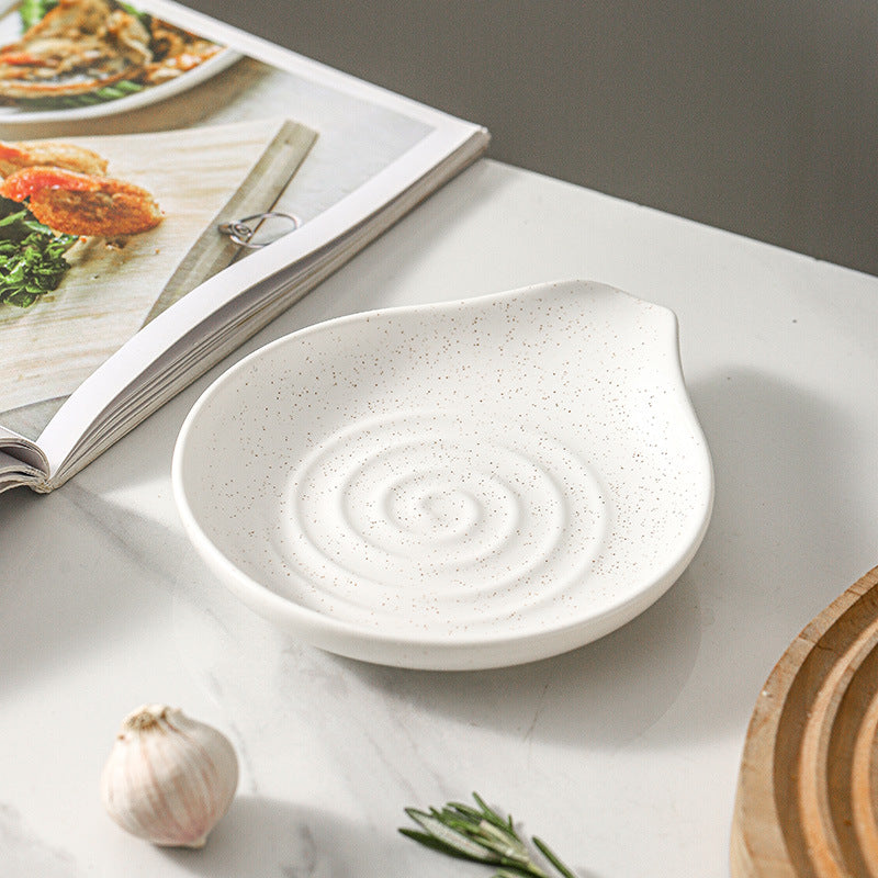 Ceramic Spoon Rest Spiral Design Decorative Ladle Holder