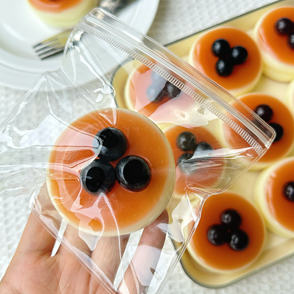 Blueberry Pudding Squishy Toy, Food‑Shaped Slow Rising Stress Relief Fidget Toy