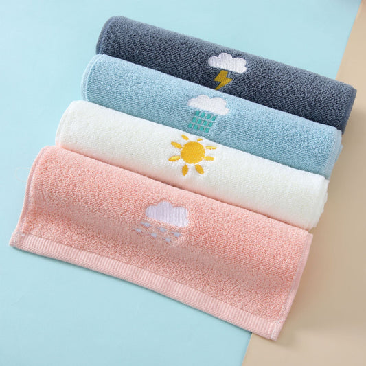 Cute Embroidered Hand Towel โ Soft Absorbent Kitchen & Bathroom Towel
