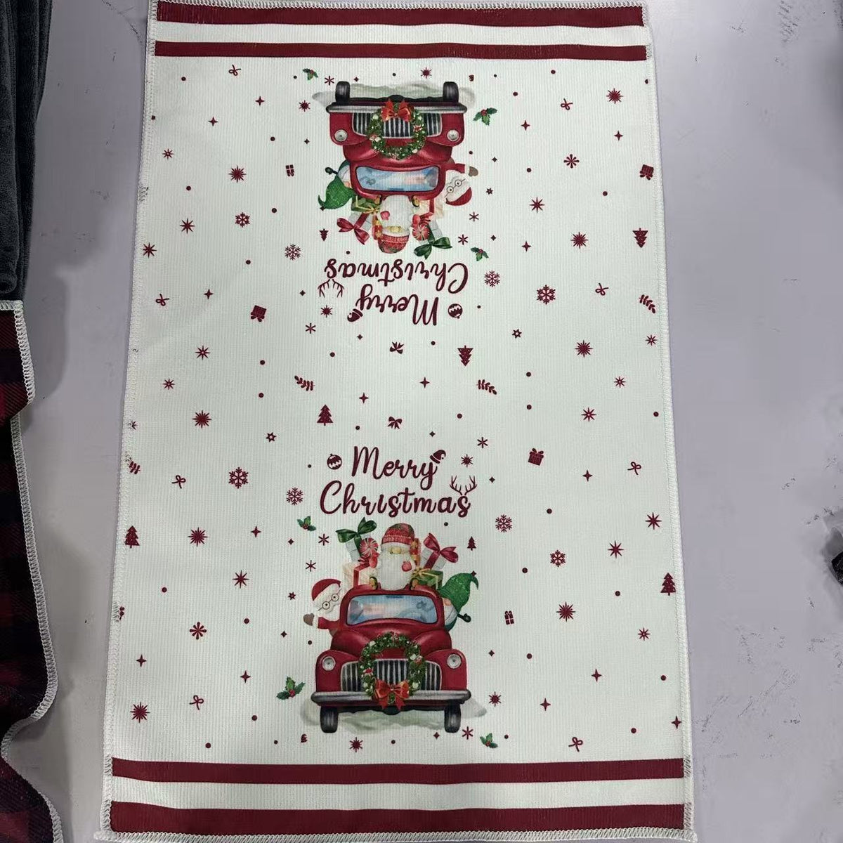 Christmas Microfiber Kitchen Dish Towel 40x60cm Soft Absorbent Holiday Tea Towel