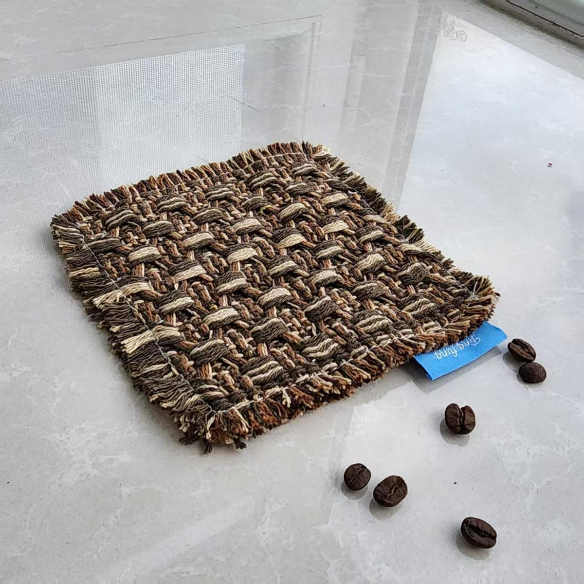 Checkered Cotton Woven Coaster
