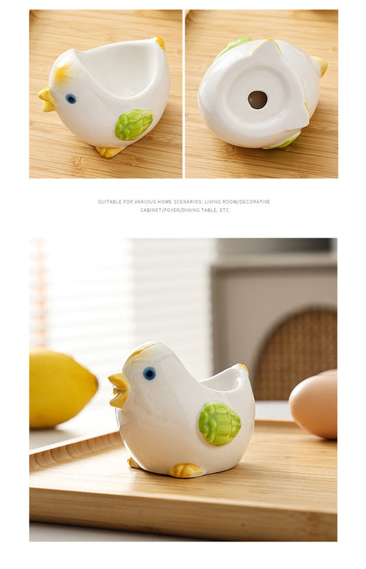 Ceramic Chick Egg Cup โ Cute Animal-Shaped Egg Holder for Breakfast, Brunch, Kitchen, Cafรฉ, Restaurant & Home Table Setting