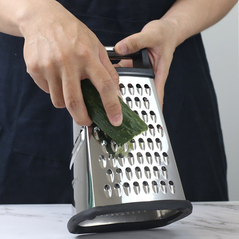Stainless Steel 4 Sided Box Grater for Cheese Vegetables and Fruits