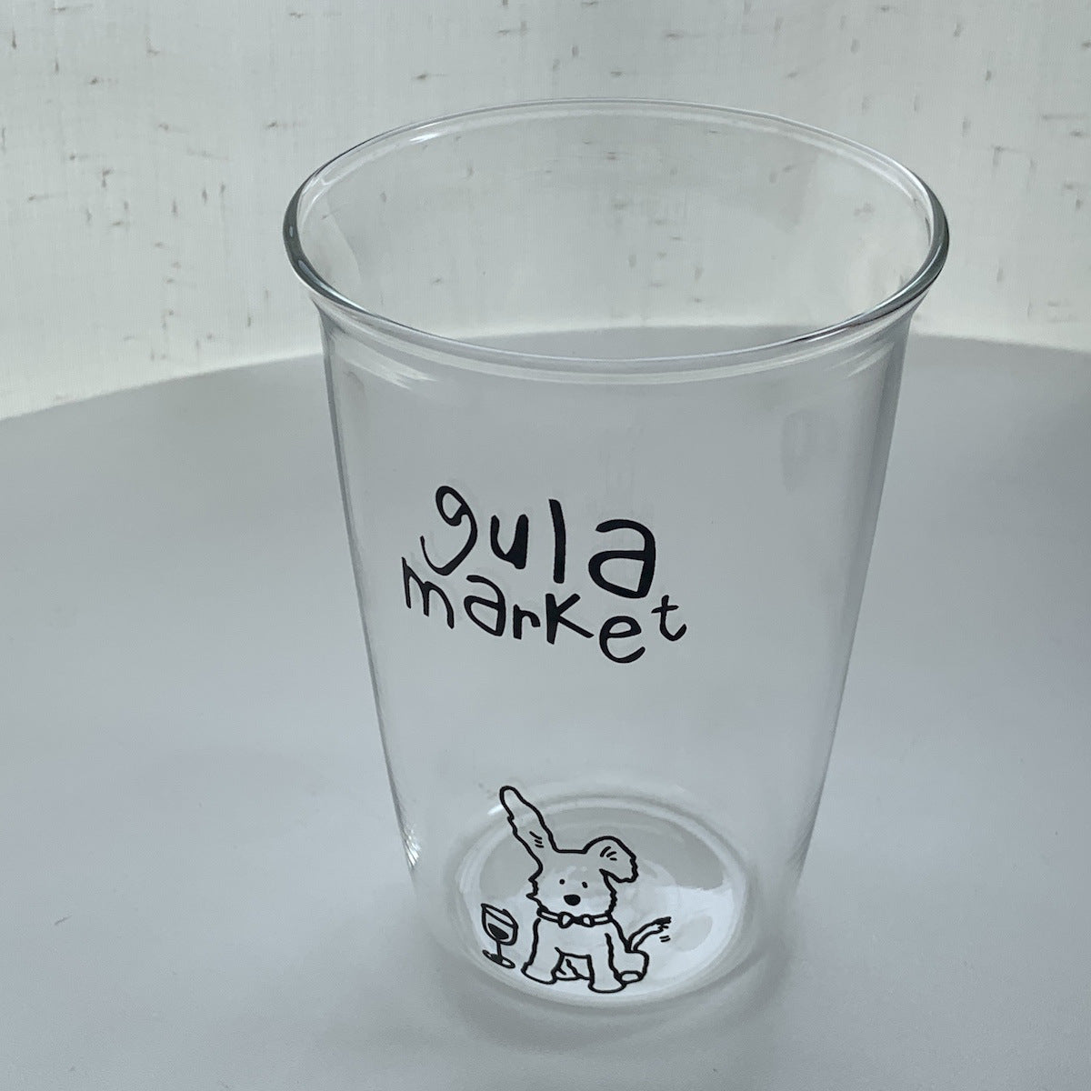 Cute Dog Glass Tumbler – 460ml Clear Drinking Cup with Cartoon Puppy Print for Iced Coffee, Milk, Juice & Cold Drinks