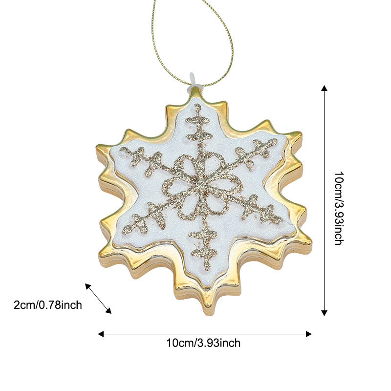 Glitter Snowflake and Bow Christmas Ornaments