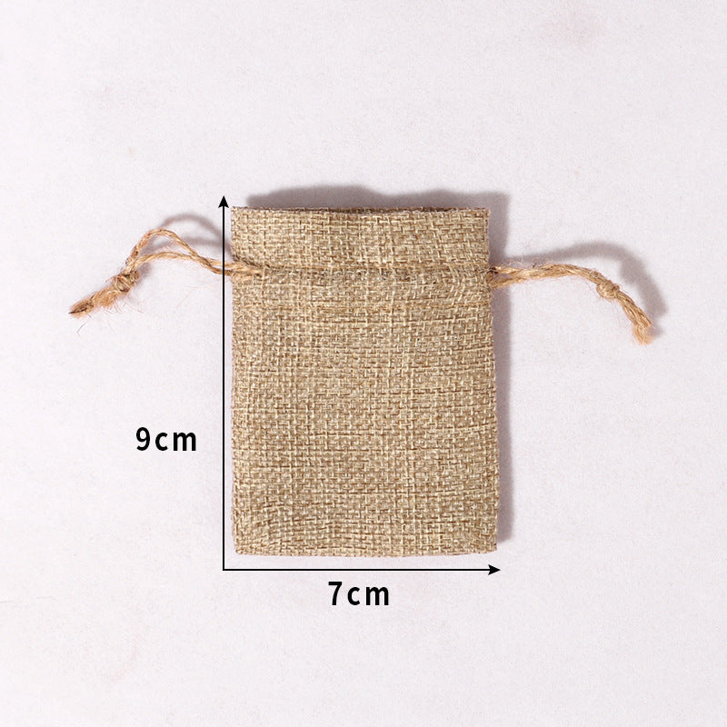 Natural Burlap Drawstring Bag Rustic Jute Gift Pouch