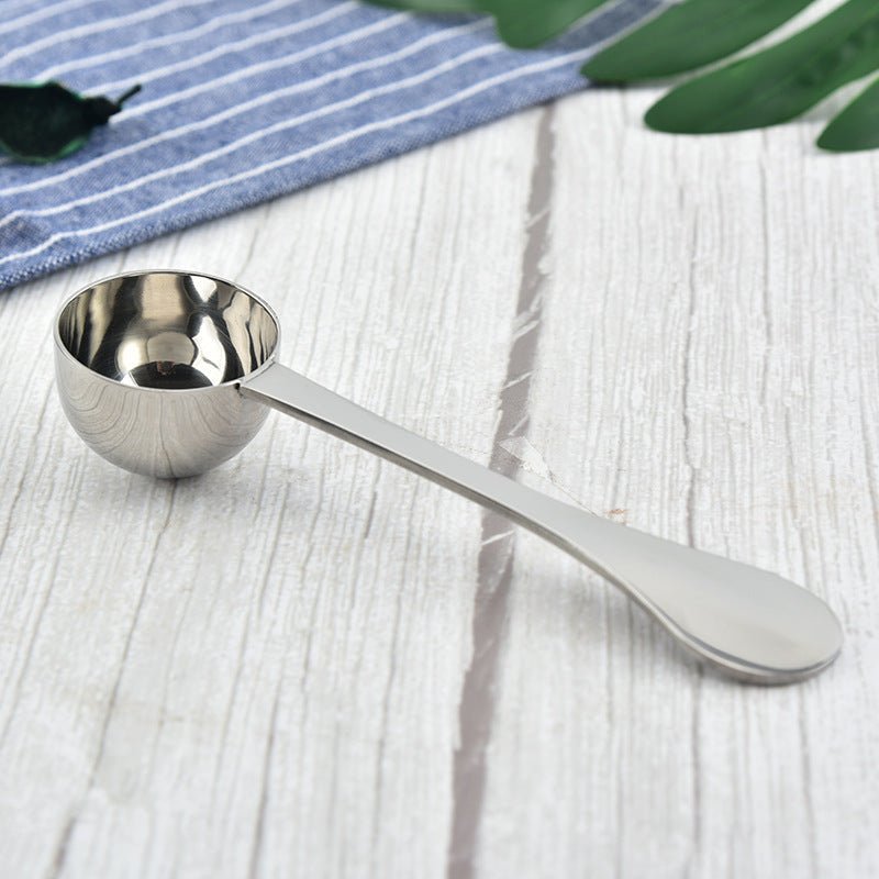 Long Handle Stainless Steel Coffee Measuring Spoon, Single Head Coffee Scoop