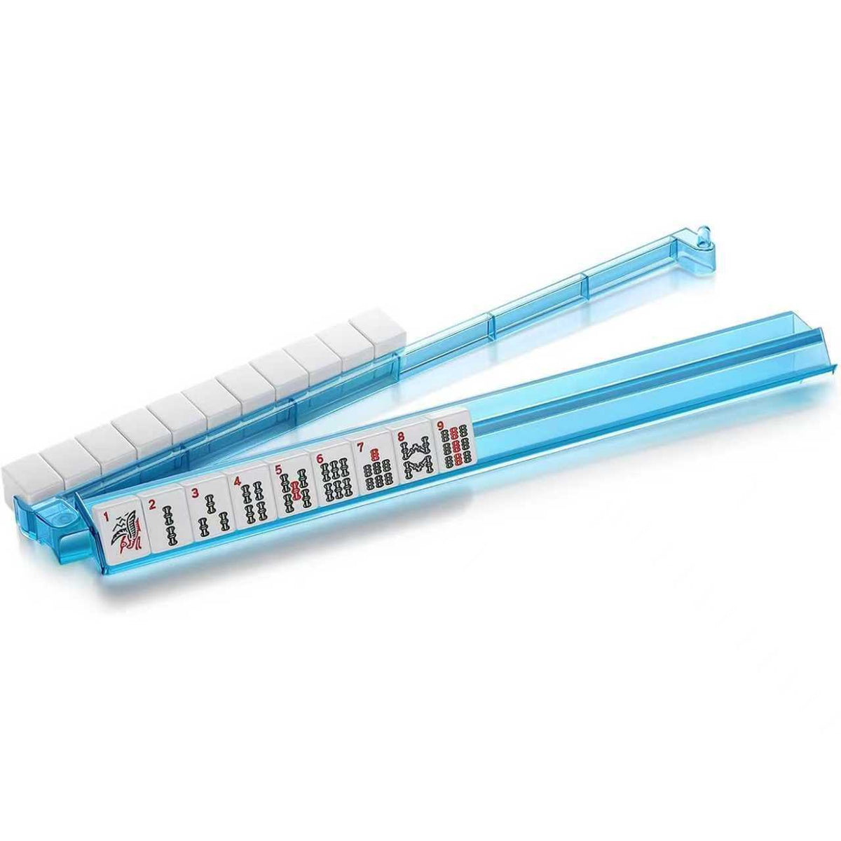 Thickened Mahjong Push Rack – 18 Inch Portable Transparent Tile Ruler for American Mahjong