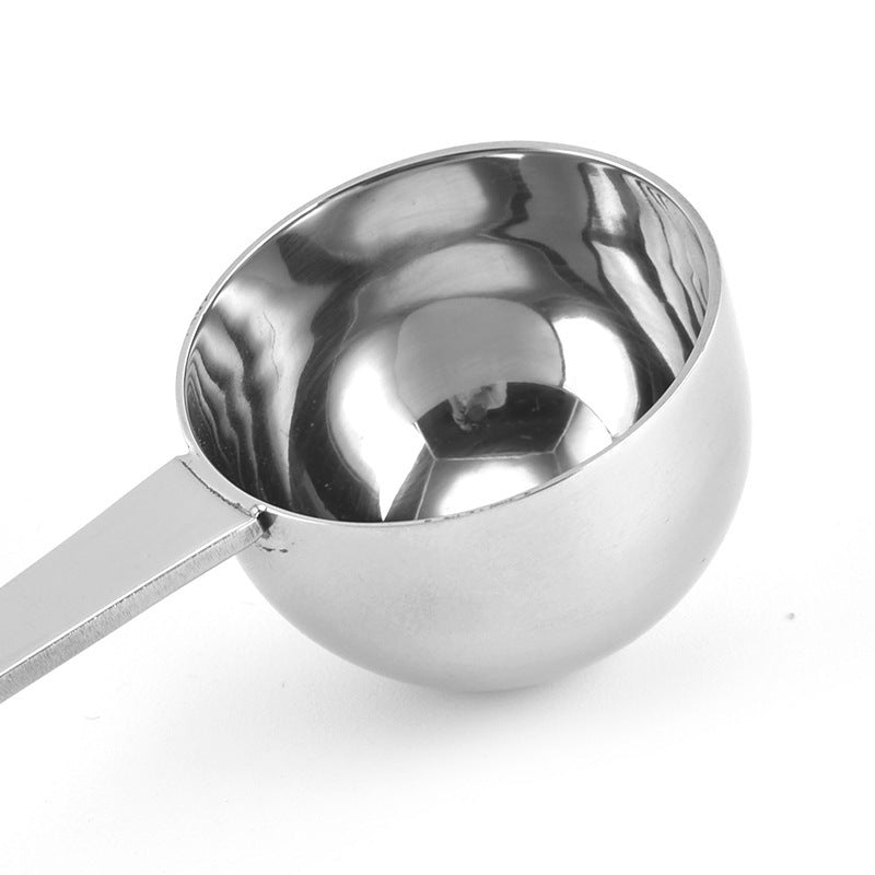 Long Handle Stainless Steel Coffee Measuring Spoon, Single Head Coffee Scoop