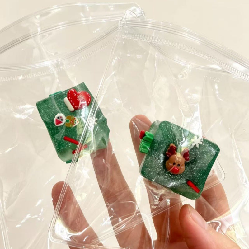 Christmas Paw-Shaped Squishy Toy – TPR Stress Relief Fidget Toy with Festive Holiday Decorations