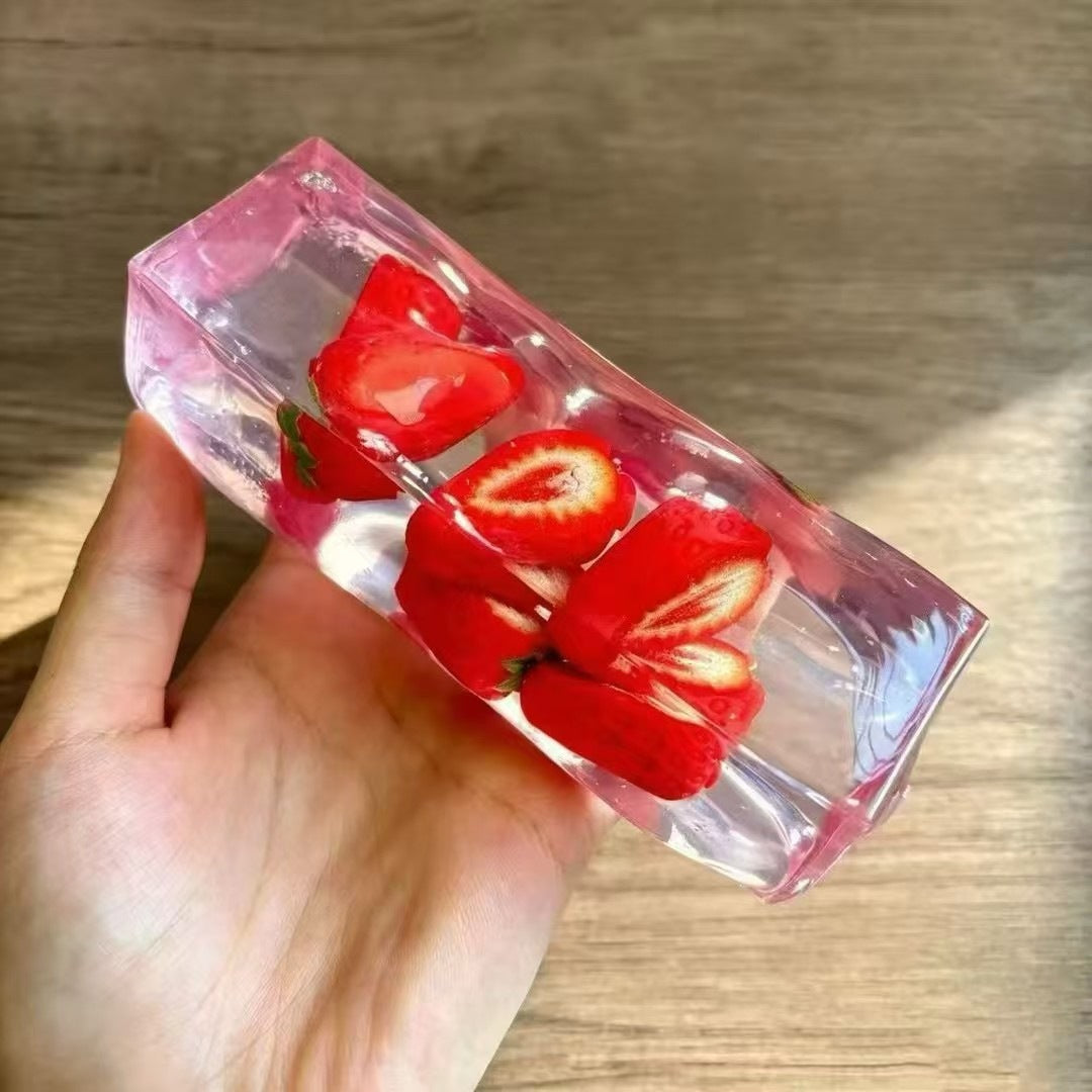 Fruit TPR Squishy Fidget Bar with Four Colorful Designs
