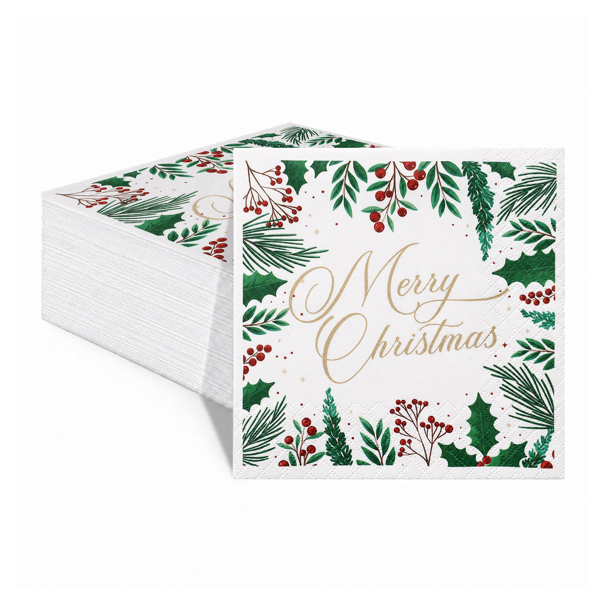 Christmas Botanical Paper Napkins