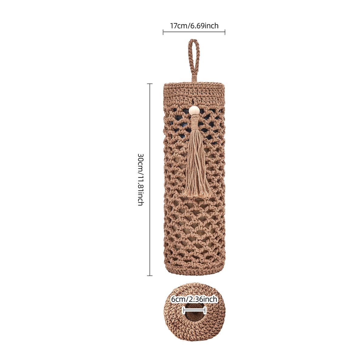 Hanging Mesh Grocery Bag Holder Wall Mounted Kitchen Organizer