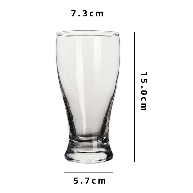 Curved Waist Beer Glass Tall Clear Craft Beer Drinking Cup