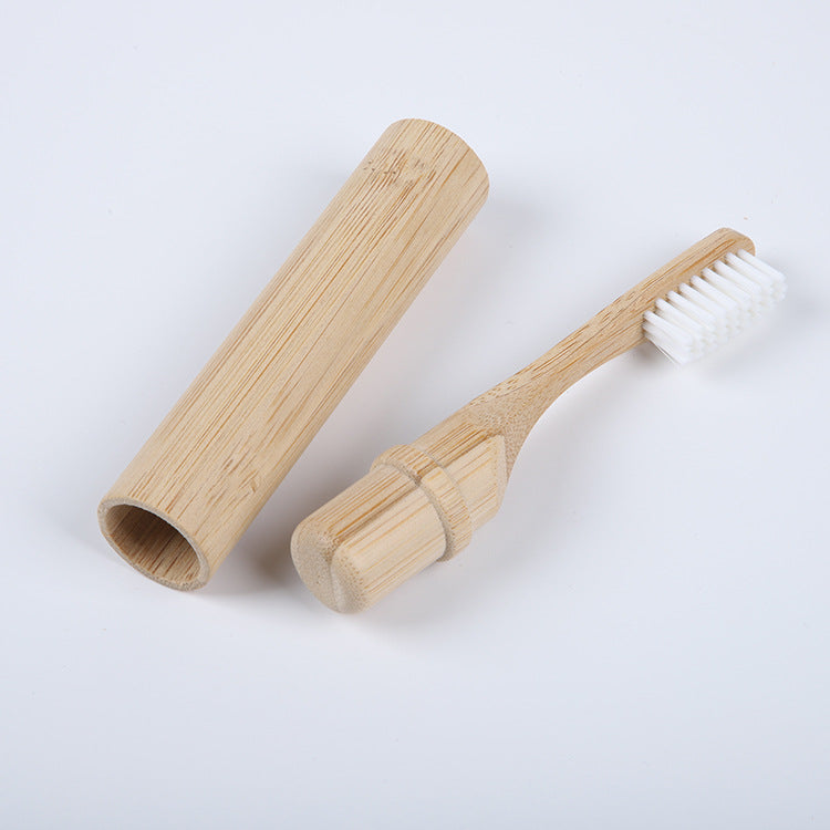 Bamboo Tube Toothbrush Set | Eco Friendly Travel Toothbrush with Portable Storage Case
