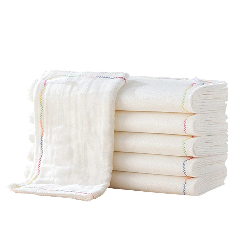 12-Layer Cotton Gauze Dishcloth – Rainbow Edge Kitchen Cleaning Cloth