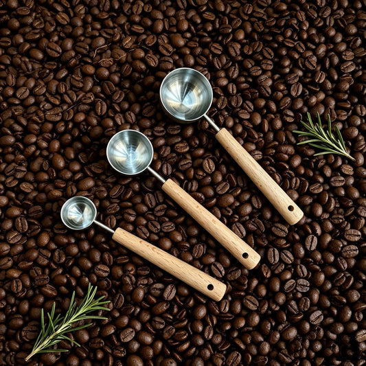 Stainless Steel Measuring Spoon with Wooden Handle