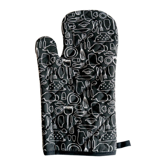 Kitchen Oven Mitt Set, Heat-Resistant Baking Gloves and Pads