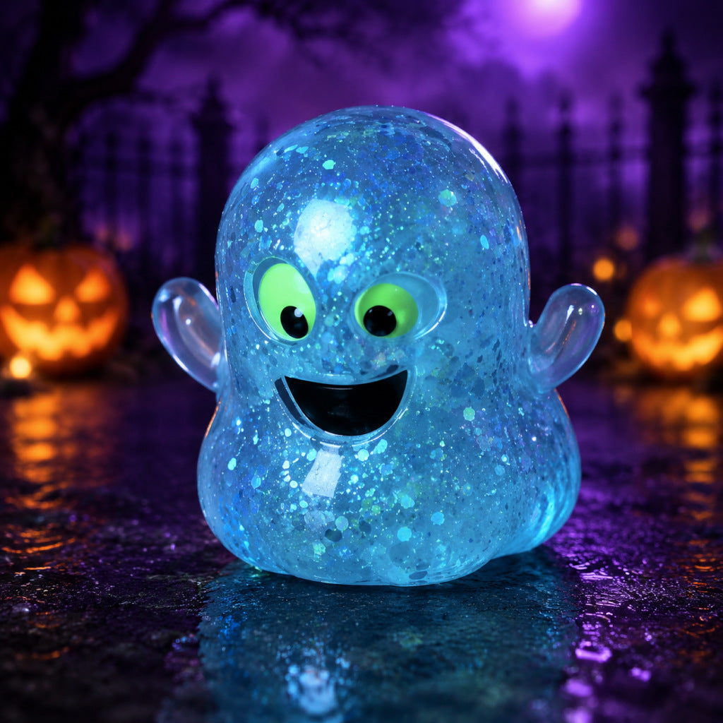 Halloween Squishy Toys – Glitter Ghost Stress Relief Fidget Toys