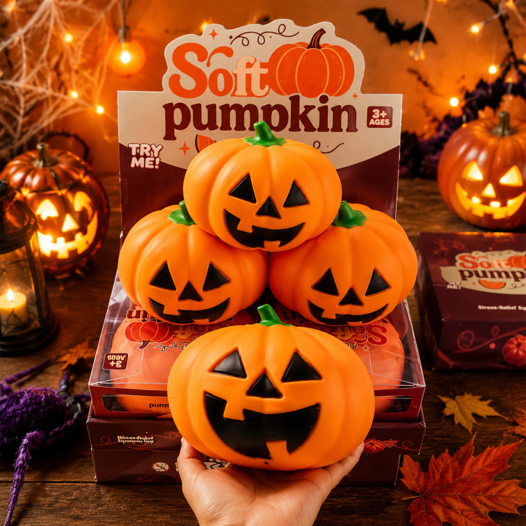Jumbo 15 cm Pumpkin Squishy TPR Toy Single Piece