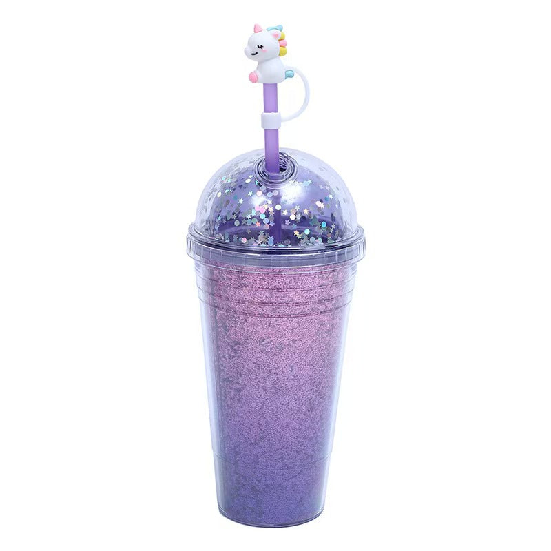 18oz Sakura Double Wall Tumbler with Straw
