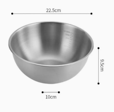 Stainless Steel Mixing Bowl Kitchen Prep Salad Baking Food Container
