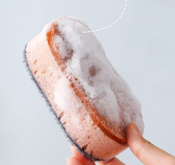 Dual-Sided Cellulose Sponge Scrubber for Kitchen Cleaning