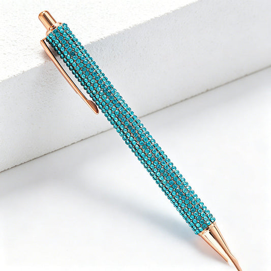 Bling Bling Rhinestone Retractable Ballpoint Pen โ Luxury Metal Gift Pen for Office, School & Wedding