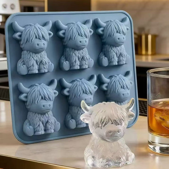 Mini Highland Cow and Bunny Silicone Mold