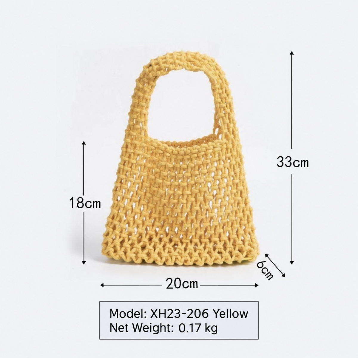 Cotton Rope Crochet Tote Bag – Handmade Woven Shoulder Bag with Inner Lining for Beach, Shopping, Summer & Everyday Use