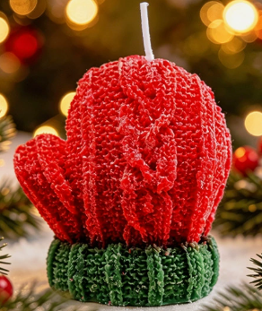 Christmas Knitted Mitten Shaped Scented Candle