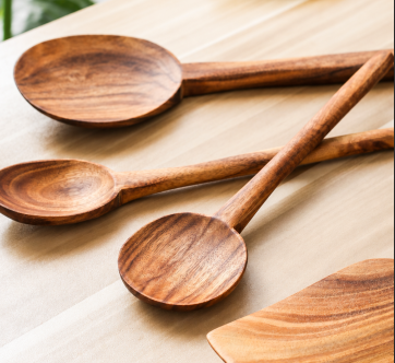 Natural Teak Wood Cooking Spoon and Spatula