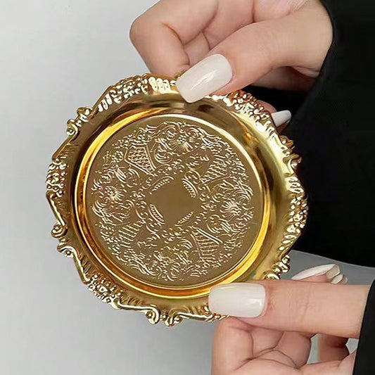 Stainless Steel Vintage Style Round Coaster