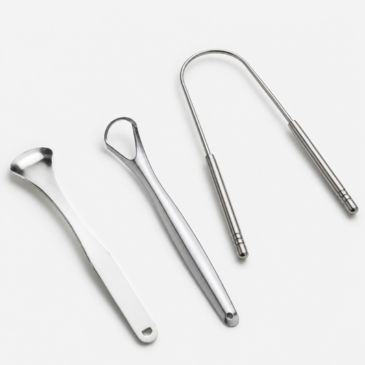 304 Stainless Steel Tongue Cleaner – Bad Breath Remover, Tongue Scraper for Oral Hygiene