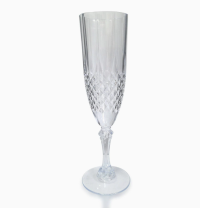 Vintage Crystal Style Champagne Flute Glass