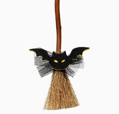 Mini Halloween Witch Broom Hanging Ornament