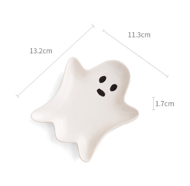 White Porcelain Ghost Jewelry Tray