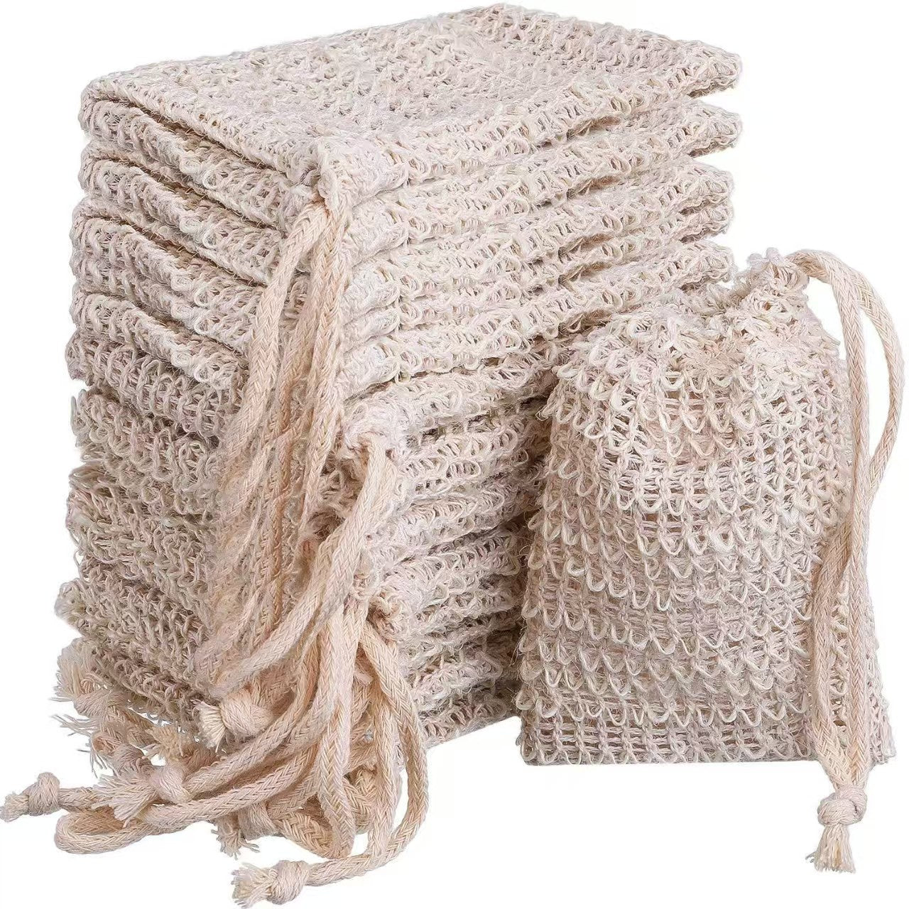 Ramie Soap Saver Bag Hanging Lather Pouch