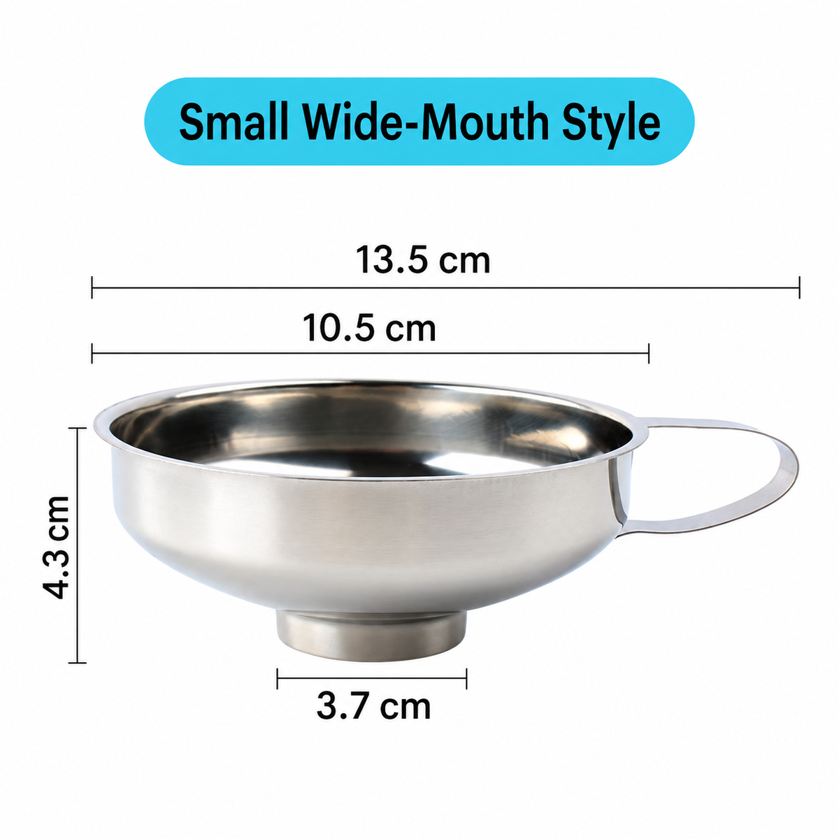 Stainless Steel Wide Mouth Funnel for Jam and Kitchen Filling