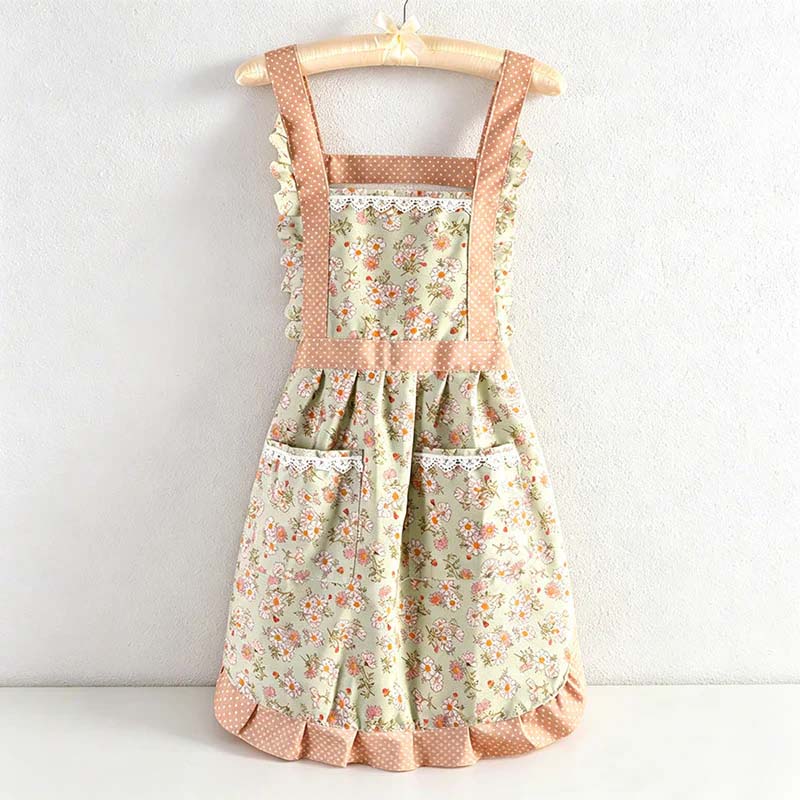 Floral Princess Apron – Vintage Lace Kitchen Apron for Cooking & Baking