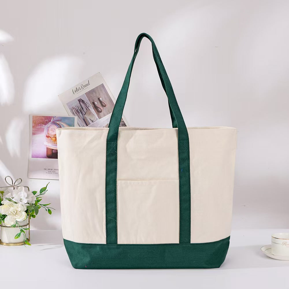 Large Canvas Shopping Tote Bag Reusable Eco Storage Bag