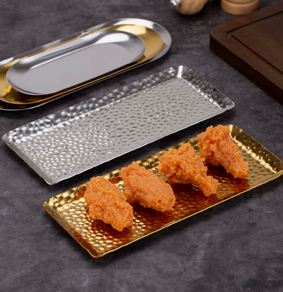 Rectangular Stainless Steel Serving Tray